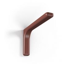 Coppia di reggimensola in ferro zincato con copertura in materiale plastico, colori marrone , scegli se 18cm