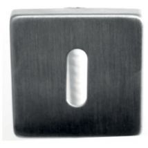 Coppia di Rosette Quadrate - Foro Chiave a l - Acciaio Inox 304