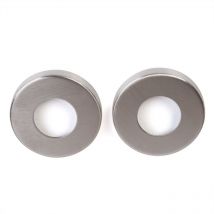 Coppia di rosette in acciaio inox 304 spazzolato per trebbiatrici - Ø foro 20 mm - IN125