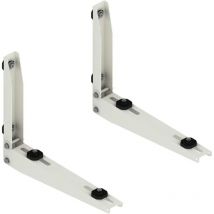 MB - Coppia di staffe per condizionatori d'aria esterni - in acciaio, complete di speciali antivibranti e rondelle per l'isolamento acustico ed