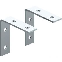 Coppia di staffe porta mensole - in acciaio, 104x104 mm, portata 100 kg a mensola