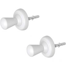 LH - Coppia Handy Drop Muro - Appendini di Design da Parete 100% Made in Italy - Appendini da Muro, Ideali anche per Legno e Cartongesso - Bianchi