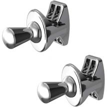 Coppia Handy Drop Scaldasalviette - Portasciugamani, si Fissano Direttamente sul Radiatore Scaldasalviette - Cromati