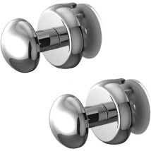 LH - Coppia Handy Grip Fasce - Portasciugamani per Scaldasalviette a Fasce (Tubi Piatti), si Fissano Direttamente sul Radiatore a Fasce - Cromati