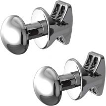 LH - Coppia Handy Grip Scaldasalviette - Portasciugamani, si fissano Direttamente sul Radiatore Scaldasalviette - Cromati