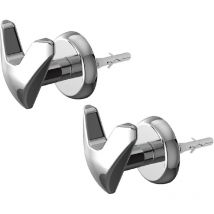 Coppia Handy Vip Muro - 2 Appendini di Design da Muro, Ideali anche per Legno e Cartongesso - 100% Made in Italy - Cromati