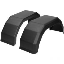 2 x Parafanghi per Rimorchio 8 150 mm / 505 mm Set Coppia Parafango per le Ruote Trailer Universale in Plastica pp Flessibile Resistente uv - Ecd
