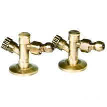 Coppia Rubinetto Sottolavabo A Vitone Con Filtro E Snodo Colorato Ramato Porta & Bini Rubinetterie Snc