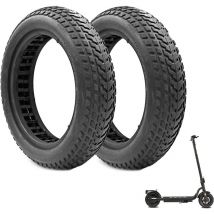 Coppia ruote solide per Monopattino e Scooter Elettrico Pneumatico Pieno 8.5 x 2 Ricambio Anti-Foratura Anteriore e Posteriore Ecovelo