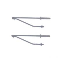 Coppia staffe per pilozzo profondità cm 46 - Cromo