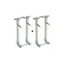 Coppia staffe universali per sanitari sospesi wc e bidet