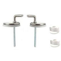 Coppia Supporti Per Sedile Wc In Ottone Cromato Cromo Remer