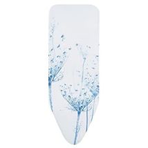 Perfect Fit Cover Fodera con Spugna Mollettone da 4 mm, Tessuto, Cotton Flower, 124x45 cm - Brabantia