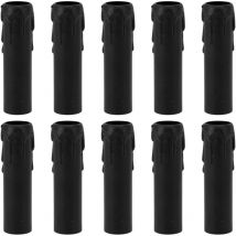 Copri base candela E14 Design gocce di cera fusa set da 10 per sostituire e decorare lampadari e candelieri (nero)