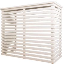 Copri Condizionatore in Legno Fiano Aria Bianco 97x42,5x81,5 cm