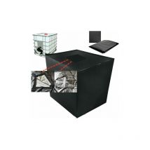 Copri serbatoio acqua, Copri serbatoio ibc da 1000 l con copertura rettangolare 25x25 cm, Anti Polvere Anti uv Anti Pioggia (116 x 100 x 120 cm)