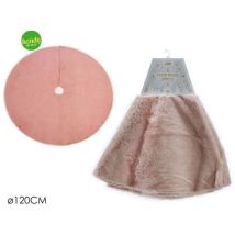 Copribase Albero Handy Pelo Sintetico Rosa Ø120 Cm