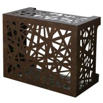 Copricondizionatore Copertura per Climatizzatore Artist Bronzo Marrone Corten in Alluminio L86 x P44 x H68 Cm