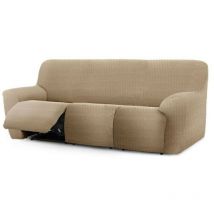 Toscohome - Copridivano 200-260 cm per recliner tre posti colore beige - Jaz