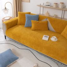 Sinbinta - Copridivano morbido in pile Sherpa, fodera antiscivolo per divano da 1, 2 o 3 posti, per divani componibili, protezione per mobili a forma
