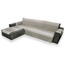 Tex Family - copridivano salvadivano con penisola trapuntato garda tortora beige