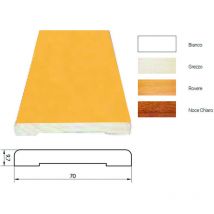 Coprifilo liscio in abete giuntato - mm.10x70x2250, noce chiaro