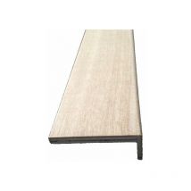 Coprifilo noce tanganika piatta con aletta impiallacciata mm 70 x 10 x 2250-3000 dimensione disponibile: mm 70 x 10 x 3000