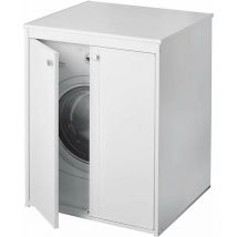 Coprilavatrice da Esterno in PVC 70x60x94cm 2 Ante Forlani Laundry Bianco
