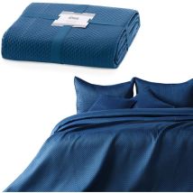 Ameliahome Copriletto 220 X 240 Cm, Colore: Blu Scuro