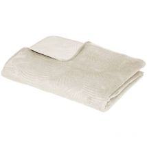 Copriletto delia in velluto bianco avorio 240x260cm Atmosphera Créateur D'intérieur