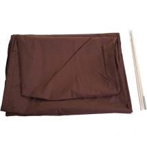 Copriombrellone copertura ombrellone ad arco protettiva HHG poliestere con cerniera 3x3m marrone