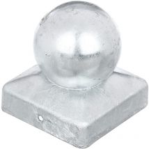 205829 Tappo per pali in legno con testa a sfera zincato a caldo 70 x 70 mm - Alberts