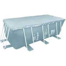 17243-1V01 Copertura Piscine Rettangolari con Struttura, 400 x 207 x 122 cm, Pezzi di 6, Grigio - Avenli