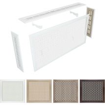 Copriradiatore in hdf e mdf - varie dimensioni 90/120/150 cm copertura per riscaldamento: Rovere Vintage Gloria, Pannello frontale - 90x60cm - Hexim