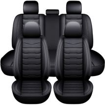 Coprisedile universale per auto Cuscino per sedile in pelle pu a 5 posti nero