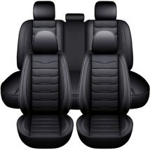 Coprisedile universale per auto Cuscino per sedile in pelle pu a 5 posti nero ZebraA