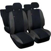 Lupex shop - Coprisedili Auto Compatibili per A1, Made In Italy, set di copri sedili anteriori e posteriori con copri poggiatesta incluso, tessuto
