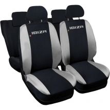 Lupex shop - Coprisedili Auto Compatibili per Ibiza dal '08, Made In Italy, set di copri sedili anteriori e posteriori con copri poggiatesta incluso,