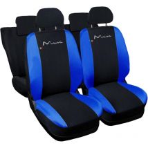 Lupexshop - Lupex shop - Coprisedili Auto Compatibili per Musa, Made In Italy, set di copri sedili anteriori e posteriori con copri poggiatesta