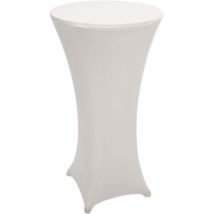 Non utilizzato] Copritavolo elasticizzato per tavolino bistro HHG 097 60cm tessuto avorio beige - beige