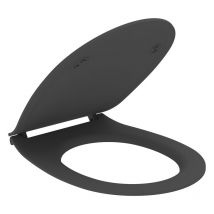 Ponsi - Coprivaso in colore nero opaco con tecnologia Soft Close Ercos Kite BSKTEK0001 Nero opaco