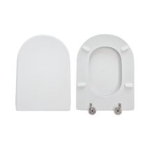 Copriwater Due Axa in resina poliestere bianco lucido – Sedile WC elegante e resistente