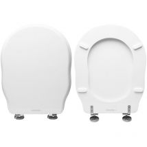 Copriwater Boheme Eos legno rivestito in resina poliestere bianco