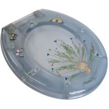 Bagno Expert - Copriwater con decoro Floreale - Trasparente