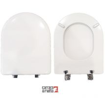 Ercos - Copriwater Diana Azzurra legno verniciato bianco Carrara & Matta