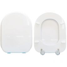 Hydro Home - Copriwater Frine Azzurra legno rivestito in resina poliestere bianco