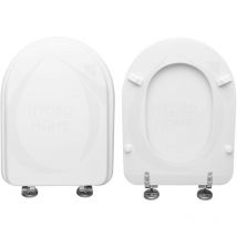 Hydro Home - Copriwater Sintesi Cesame legno rivestito in resina poliestere bianco