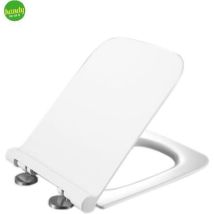 Copriwater Termoindurente Con Sistema Soft Close Serie Pluma Bianco - Chiusura Rallentata Barbottina