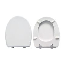 Copriwater Yesterday in resina poliestere bianco lucido – Sedile WC per adulti – Vulcano
