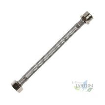 Tuyau blindé flexible avec écrou raccord 50cm, 1/2'' mâle - 1/2'' femelle